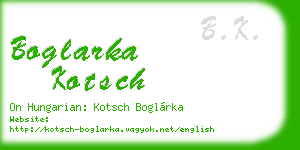 boglarka kotsch business card